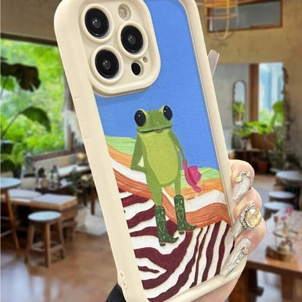 Funny Frog Pattern TPU Shockproof Phone Case Compatible - Picture 1 of 3